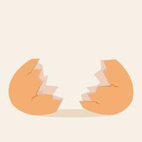 Broken egg shell vector