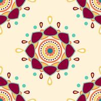 Seamless pattern of colorful abstract mandalas vector