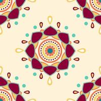 Seamless pattern of colorful abstract mandalas vector