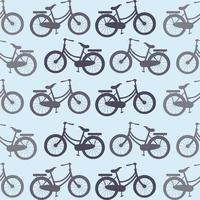 Seamless pattern of retro bicycles vector