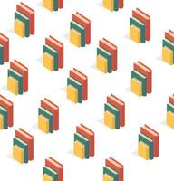 Seamless pattern of stacked books vector