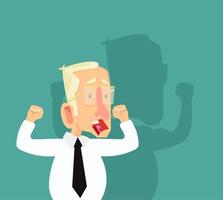 Businessman with fists in the air vector