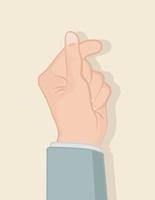 Businessman hand making a mini heart gesture vector