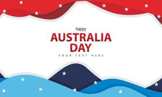 Australia Day Background with Wavy Shape vector