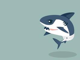 tiburón bebé de dibujos animados vector