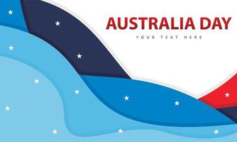 Australia Day Banner with Wavy Shapes vector