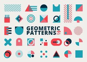 conjunto de formas geométricas diseño plano vector