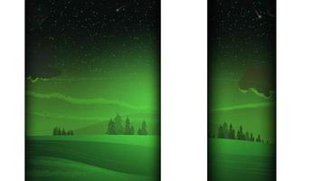 White and green background with tinted winter landscape vector
