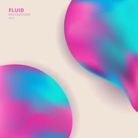 Abstract 3D creative fluid colorful shape vector