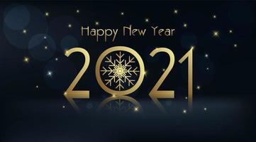 Happy New year 2021 on dark background vector