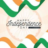 feliz día de la independencia de india celebración banner vector