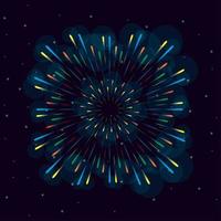 Fireworks burst explosion in the sky at night vector