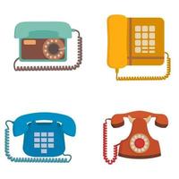 conjunto de teléfonos retro vector