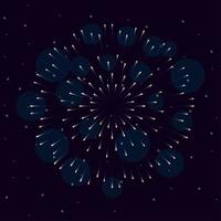 Fireworks burst explosion in the sky at night vector