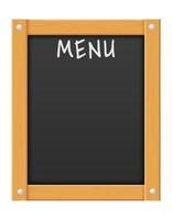 Wooden black menu board blank template vector