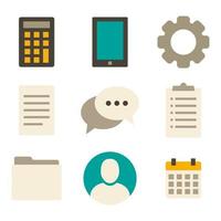 Set of flat icons vector