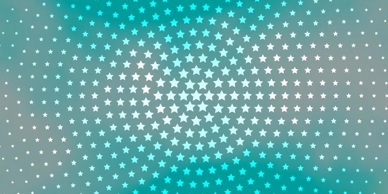 Blue background with colorful stars.