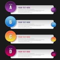 Infographic steps options geometric element vector