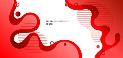 Abstract modern fluid or liquid red gradient colors
