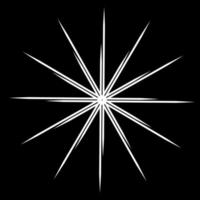 Futuristic fractal star explosion with white color vector