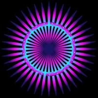 Abstract purple colorful spirograph on black background vector