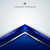 Abstract technology concept blue metallic angle arrow vector