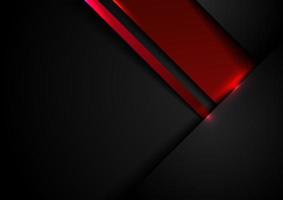 Abstract template black and red geometric overlapping shadow vector