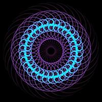 Fractal pattern in the shape of eyeballs vector