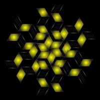 Fractal pattern in the shape of a star vector