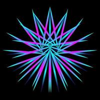 Fractal pattern in the shape of a starlight vector