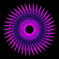 Purple circular fractal spirograph vector