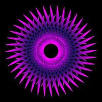 Purple circular fractal spirograph vector