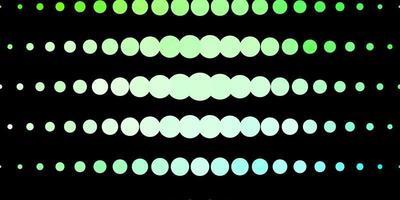Dark Green template with circles. vector
