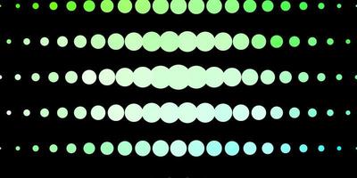 Dark Green template with circles. vector