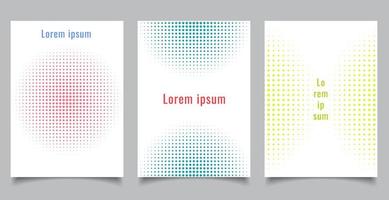 Brochure template set abstract halftone style circles vector