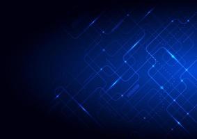Abstract technology futuristic concept glowing blue lines vector