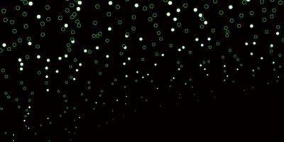 Dark Green template with circles. vector