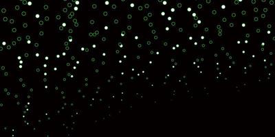 Dark Green template with circles. vector