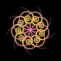 Fractal pattern in the shape of a flower vector