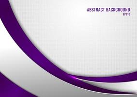 Abstract template purple and gray curve pattern vector