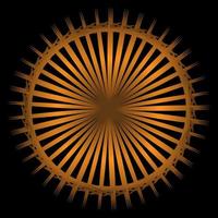 Abstract wheels spirograph on black background vector