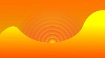 Flat abstract background of sun and desert vector