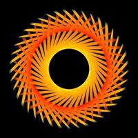 Abstract orange circular spirograph vector