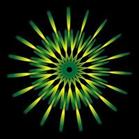 Abstract mandala spirograph on black background vector