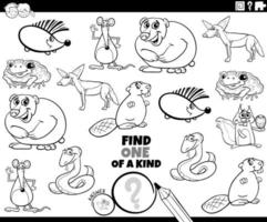 One of a kind task with wild animals vector