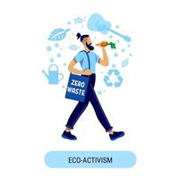 Eco friendly lifestyle social media post vector