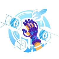 VR glove 2D banner vector