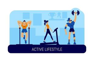 Active lifestyle banner vector