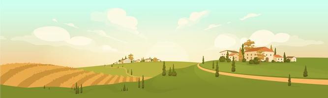 Autumn countryside view vector