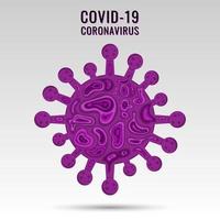 símbolo e icono del virus coronavirus covid-19. vector